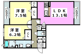 3LDK(90m2)の間取り