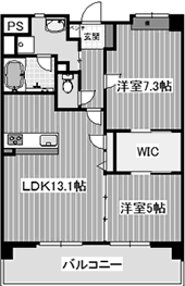2LDK 61.2㎡