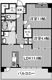 2LDK 61.2㎡