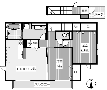 B棟2LDK 66.16㎡