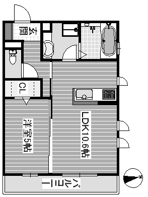 1LDK 40.29m2
