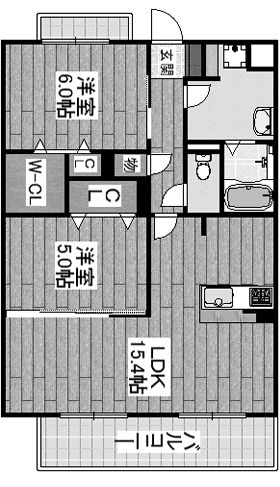 2LDK 61.19㎡