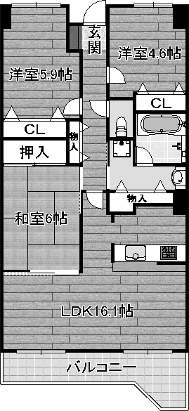 3LDK 75.2㎡