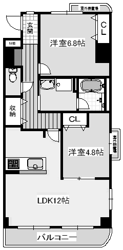 2LDK 59.47㎡