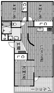 3LDK 72.8㎡